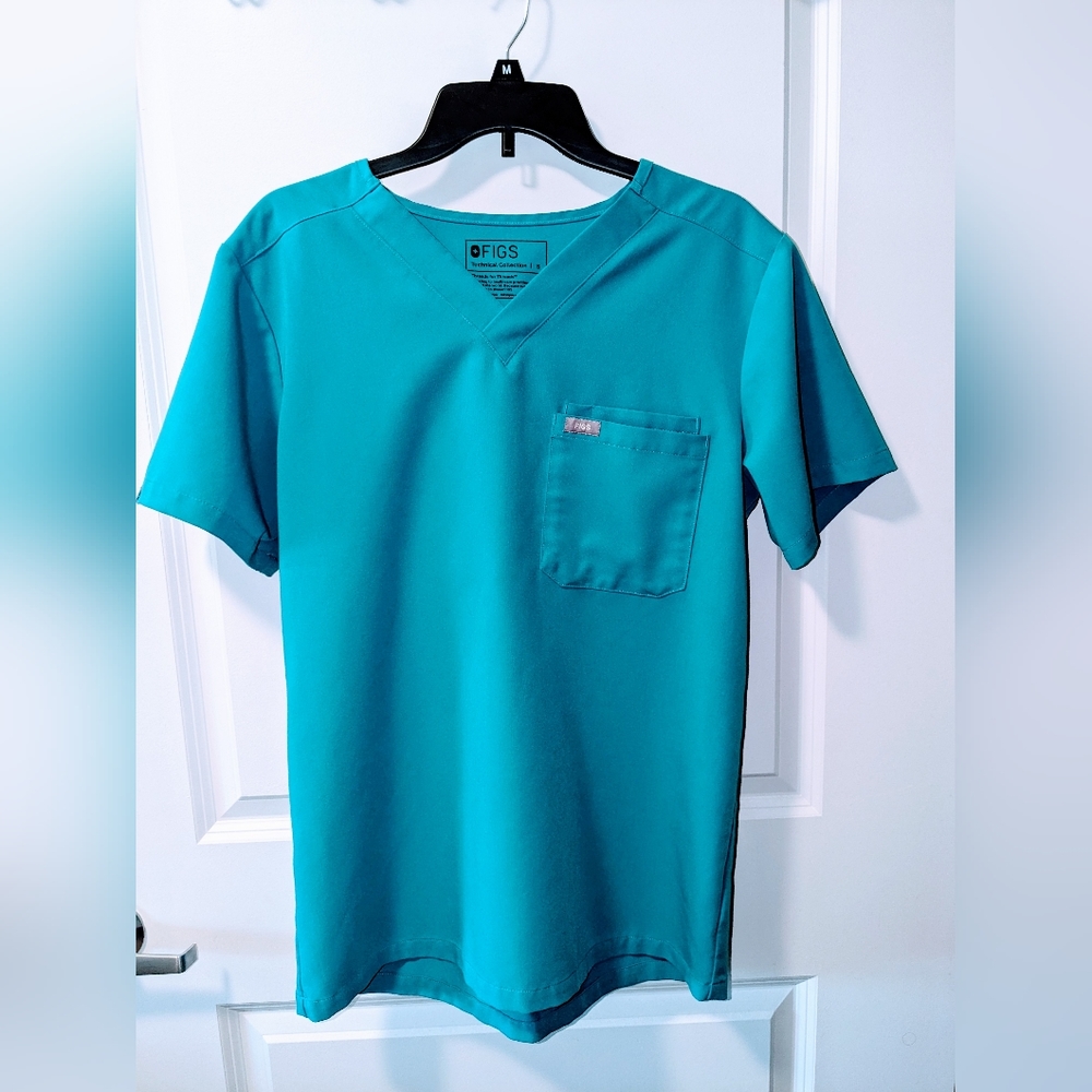 Figs Teal Men's Scrub Top, like new!